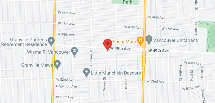 map of 1186 W 49TH AVENUE